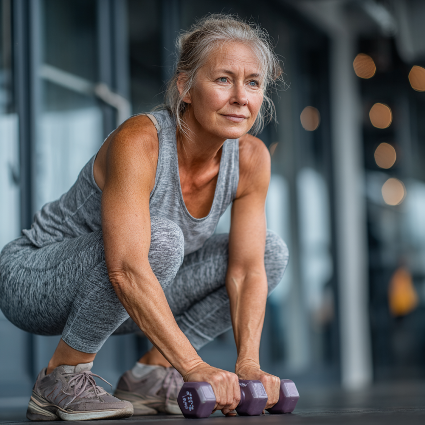 Активні люди старшого віку займаються спортом
